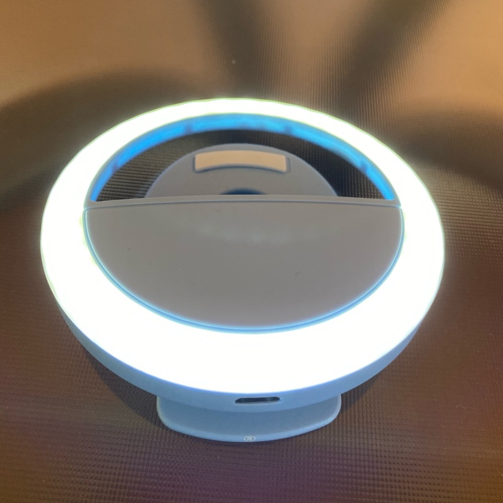 Blue Background Selfie Ring Light